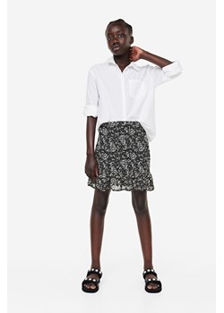 H & M - Elastycznie marszczona spódnica z szyfonu - Czarny ze sklepu H&M w kategorii Spódnice dziewczęce - zdjęcie 169591616