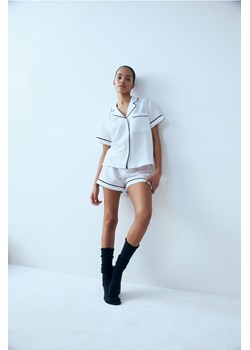 H & M - Piżama z domieszką lnu - Biały ze sklepu H&M w kategorii Piżamy damskie - zdjęcie 169591685