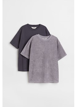 H & M - T-shirt 2-pak - Szary ze sklepu H&M w kategorii T-shirty chłopięce - zdjęcie 169591718