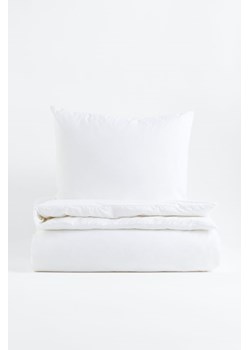 H & M - Komplet bawełnianej pościeli pojedynczej - Biały ze sklepu H&M w kategorii Pościele - zdjęcie 169591759