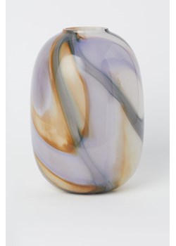 H & M - Szklany wazon we wzory - Brązowy ze sklepu H&M w kategorii Wazony - zdjęcie 169591826