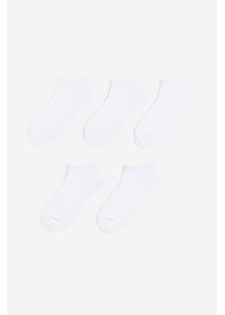H & M - Krótkie skarpety 5-pak - Biały ze sklepu H&M w kategorii Skarpetki damskie - zdjęcie 169591906