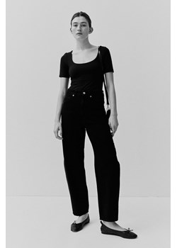H & M - Body thong z krótkim rękawem - Czarny ze sklepu H&M w kategorii Body damskie - zdjęcie 169592095