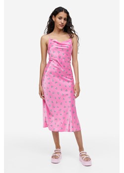H & M - Satynowa sukienka z odkrytymi plecami - Różowy ze sklepu H&M w kategorii Sukienki - zdjęcie 169592159
