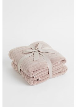 H & M - Bawełniany ręcznik kąpielowy 2-pak - Brązowy ze sklepu H&M w kategorii Ręczniki - zdjęcie 169592258
