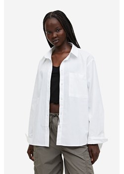 H & M - Koszula z bawełnianej popeliny - Biały ze sklepu H&M w kategorii Koszule damskie - zdjęcie 169592289