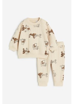 H & M - Dresowy komplet 2-częściowy we wzory - Beżowy ze sklepu H&M w kategorii Dresy dla niemowlaka - zdjęcie 169592425