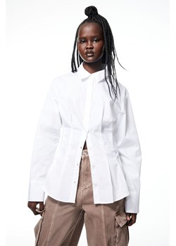 H & M - Taliowana koszula popelinowa - Biały ze sklepu H&M w kategorii Koszule damskie - zdjęcie 169592438