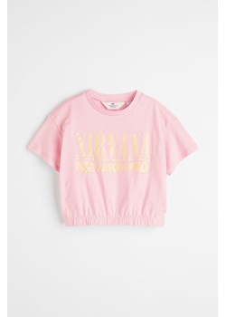 H & M - T-shirt z nadrukiem - Różowy ze sklepu H&M w kategorii Bluzki dziewczęce - zdjęcie 169592528