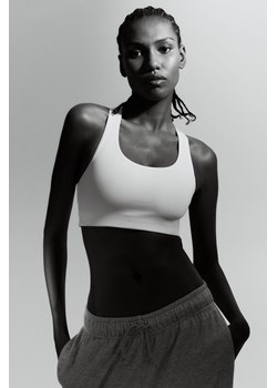 H & M - 2-pack Medium Support Sports bras - Biały ze sklepu H&M w kategorii Biustonosze - zdjęcie 169592575