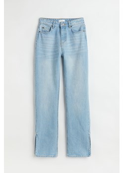 H & M - Straight High Split Jeans - Niebieski ze sklepu H&M w kategorii Jeansy damskie - zdjęcie 169592657