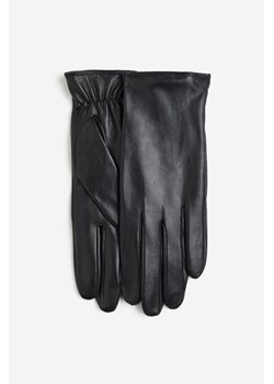 H & M - Skórzane rękawiczki - Czarny ze sklepu H&M w kategorii Rękawiczki damskie - zdjęcie 169592676