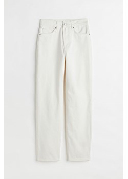 H & M - 90s Straight High Jeans - Biały ze sklepu H&M w kategorii Spodnie damskie - zdjęcie 169592726