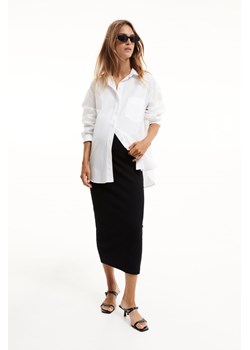 H & M - MAMA Dżersejowa spódnica w prążki - Czarny ze sklepu H&M w kategorii Spódnice ciążowe - zdjęcie 169592765