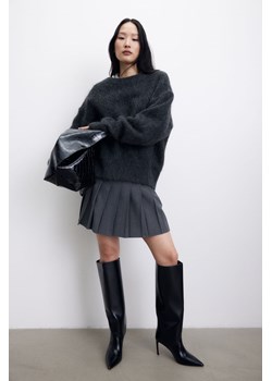 H & M - Plisowana spódniczka mini - Szary ze sklepu H&M w kategorii Spódnice - zdjęcie 169592778