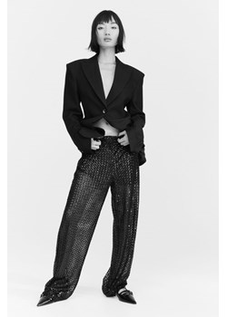 H & M - Spodnie z cekinami - Czarny ze sklepu H&M w kategorii Spodnie damskie - zdjęcie 169592915