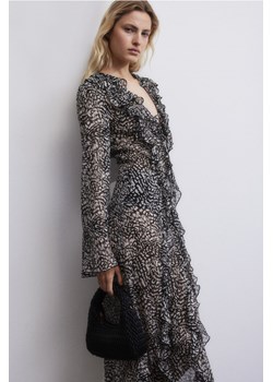 H & M - Sukienka z falbanami - Czarny ze sklepu H&M w kategorii Sukienki - zdjęcie 169592978