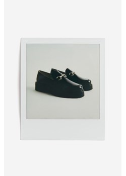 H & M - Skórzane mokasyny - Czarny ze sklepu H&M w kategorii Mokasyny damskie - zdjęcie 169593229