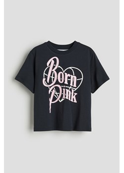 H & M - T-shirt z nadrukiem - Szary ze sklepu H&M w kategorii Bluzki dziewczęce - zdjęcie 169593295