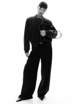 H & M - Filcowa kurtka bomberka - Czarny ze sklepu H&M w kategorii Kurtki damskie - zdjęcie 169593389