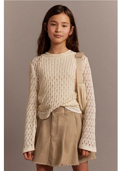 H & M - Trapezowa spódnica z zakładkami - Beżowy ze sklepu H&M w kategorii Spódnice dziewczęce - zdjęcie 169593439