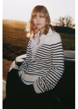H & M - Sweter z suwakiem u góry - Beżowy ze sklepu H&M w kategorii Swetry damskie - zdjęcie 169593538