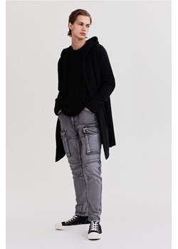 H & M - Długi kardigan z kapturem - Czarny ze sklepu H&M w kategorii Swetry męskie - zdjęcie 169593867