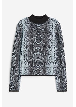 H & M - Żakardowy sweter - Czarny ze sklepu H&M w kategorii Swetry damskie - zdjęcie 169593878