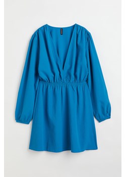 H & M - Sukienka z krepy - Niebieski ze sklepu H&M w kategorii Sukienki - zdjęcie 169593949