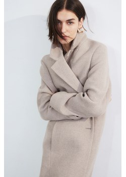 H & M - Jednorzędowy płaszcz z diagonalu - Brązowy ze sklepu H&M w kategorii Płaszcze damskie - zdjęcie 169593988