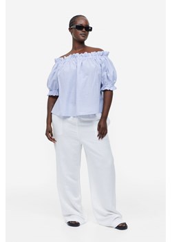 H & M - Top z odkrytymi ramionami - Niebieski ze sklepu H&M w kategorii Bluzki damskie - zdjęcie 169594018