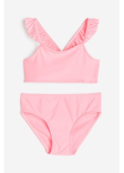 H & M - Kostium bikini z falbankami - Różowy ze sklepu H&M w kategorii Stroje kąpielowe - zdjęcie 169594156