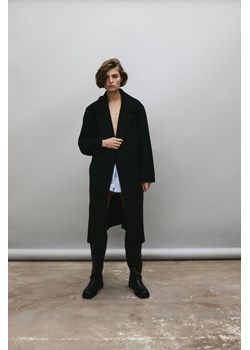 H & M - Dwurzędowy płaszcz - Czarny ze sklepu H&M w kategorii Płaszcze męskie - zdjęcie 169594226