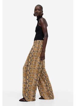 H & M - Dżersejowe spodnie bez zapięcia - Brązowy ze sklepu H&M w kategorii Spodnie damskie - zdjęcie 169594277