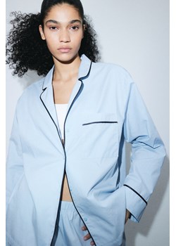 H & M - Bawełniana piżama z koszulą i spodniami - Niebieski ze sklepu H&M w kategorii Piżamy damskie - zdjęcie 169594359