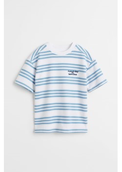 H & M - T-shirt z haftem - Niebieski ze sklepu H&M w kategorii T-shirty chłopięce - zdjęcie 169594399