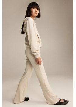 H & M - Rozszerzane legginsy welurowe - Beżowy ze sklepu H&M w kategorii Spodnie dziewczęce - zdjęcie 169594418