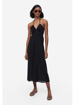 H & M - Bawełniana sukienka z mocowaniem na karku - Czarny ze sklepu H&M w kategorii Sukienki - zdjęcie 169594468