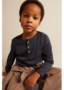H & M - Top henley w prążki 2-pak - Niebieski ze sklepu H&M w kategorii T-shirty chłopięce - zdjęcie 169594495