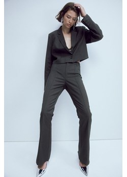 H & M - Rozszerzane eleganckie spodnie - Szary ze sklepu H&M w kategorii Spodnie damskie - zdjęcie 169594518