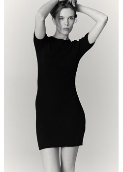 H & M - Sukienka bodycon z dzianiny w prążki - Czarny ze sklepu H&M w kategorii Sukienki - zdjęcie 169594556