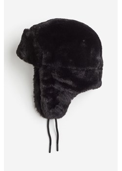 H & M - Puszysta czapka z nausznikami - Czarny ze sklepu H&M w kategorii Czapki dziecięce - zdjęcie 169594607