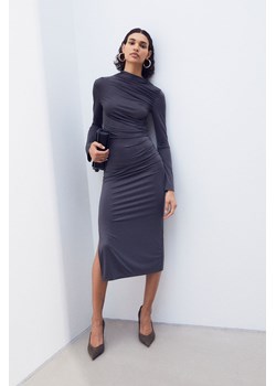 H & M - Drapowana sukienka dżersejowa - Szary ze sklepu H&M w kategorii Sukienki - zdjęcie 169594608