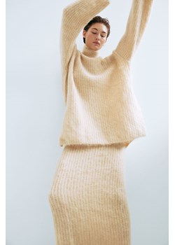 H & M - Półgolfowy sweter z domieszką moheru - Beżowy ze sklepu H&M w kategorii Swetry damskie - zdjęcie 169594656
