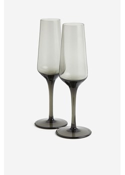 H & M - Kieliszek do szampana 2-pak - Szary ze sklepu H&M w kategorii Kieliszki - zdjęcie 169594686