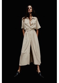 H & M - Szmizjerka z paskiem - Beżowy ze sklepu H&M w kategorii Sukienki - zdjęcie 169594739