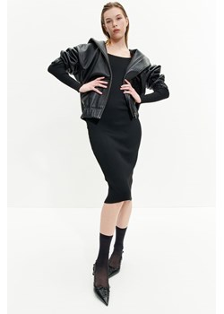 H & M - Sukienka bodycon z dzianiny w prążki - Czarny ze sklepu H&M w kategorii Sukienki - zdjęcie 169594796
