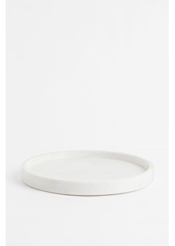 H & M - Okrągła taca marmurowa - Biały ze sklepu H&M w kategorii Misy i tace dekoracyjne - zdjęcie 169594898
