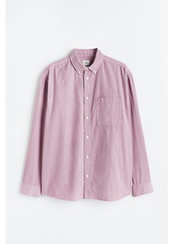 H & M - Sztruksowa koszula Relaxed Fit - Fioletowy ze sklepu H&M w kategorii Koszule męskie - zdjęcie 169594899