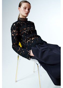 H & M - Top o wyglądzie szydełkowej robótki - Czarny ze sklepu H&M w kategorii Bluzki damskie - zdjęcie 169594985